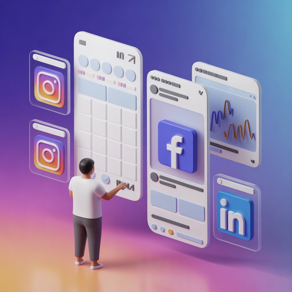 Gestão profissional de redes sociais - Instagram, Facebook e LinkedIn
